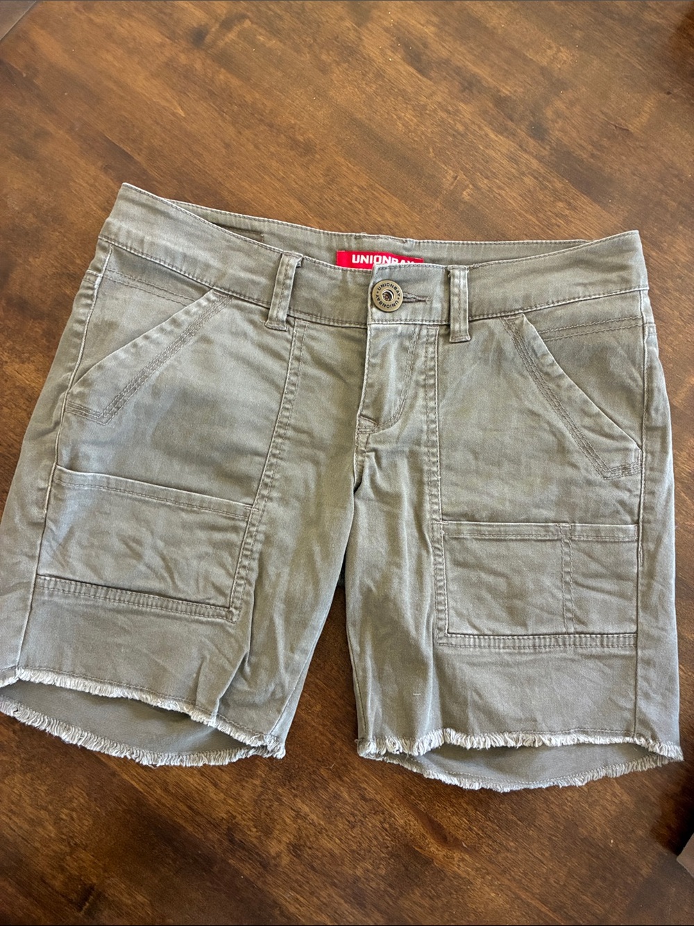UNIONBAY Olive Green Utility Patch Pocket Shorts